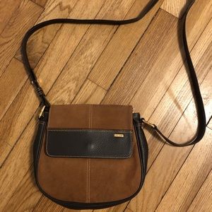 Vintage aeris leather and suede saddlebag purse🐴